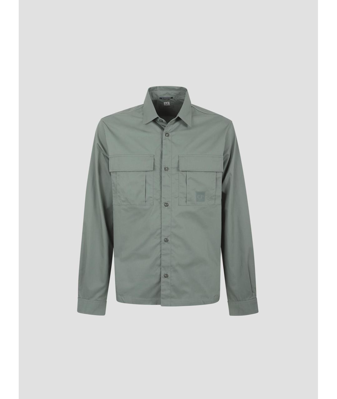 CP COMPANY Зеленая хлопковая кэжуал рубашка, фото 4