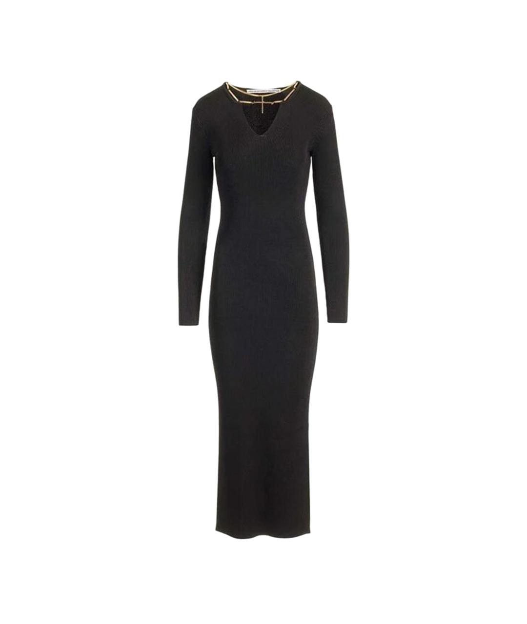 ALEXANDER WANG Черное вискозное коктейльное платье, фото 1