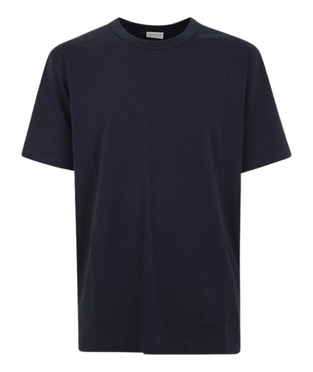 DRIES VAN NOTEN Темно-синяя футболка, фото 1