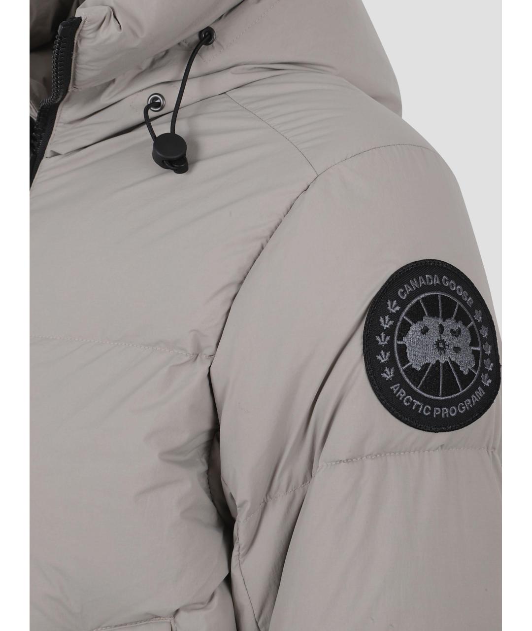 CANADA GOOSE Бежевый атласный пуховик, фото 3