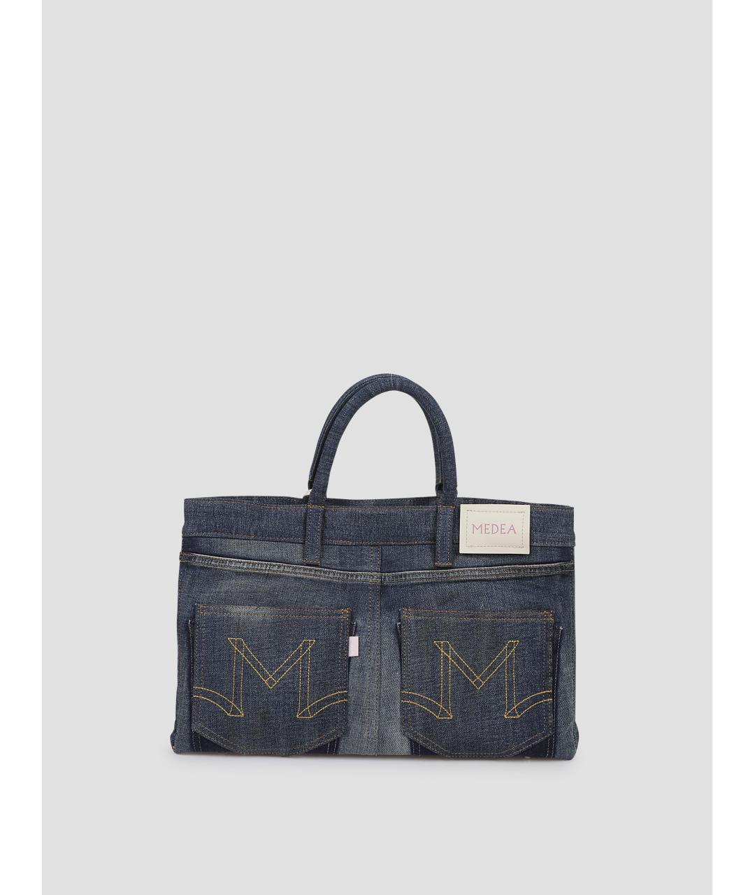 MEDEA Синяя деним сумка тоут, фото 3
