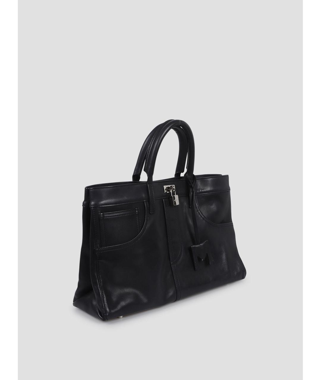 MEDEA Черная кожаная сумка тоут, фото 2