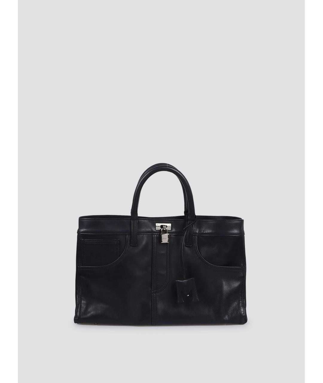 MEDEA Черная кожаная сумка тоут, фото 4