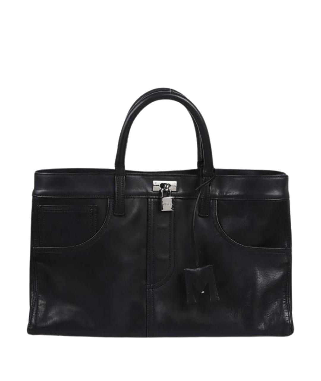 MEDEA Черная кожаная сумка тоут, фото 1