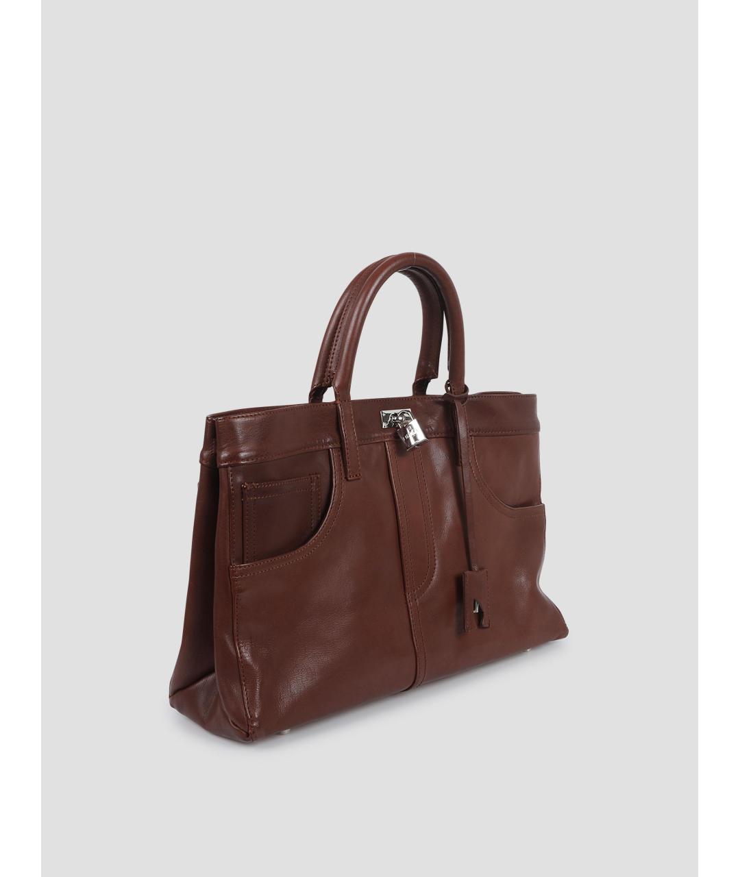 MEDEA Коричневая кожаная сумка тоут, фото 2