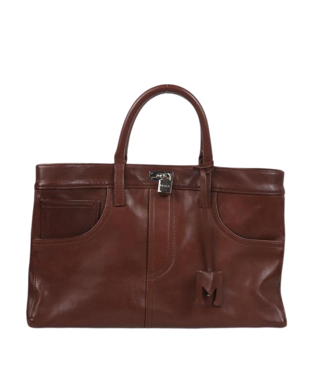 MEDEA Коричневая кожаная сумка тоут, фото 1