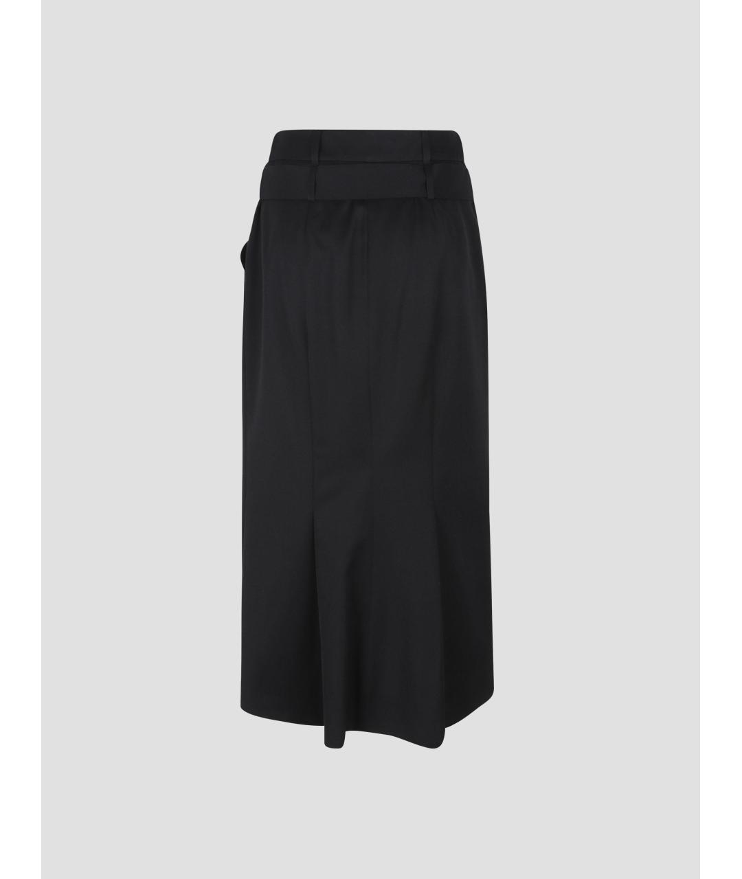 SIMONE ROCHA Черная ацетатная юбка миди, фото 2