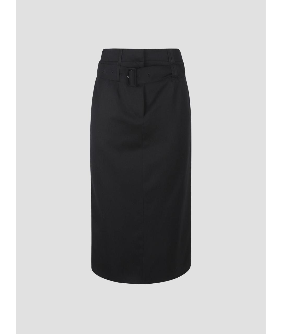 SIMONE ROCHA Черная ацетатная юбка миди, фото 4