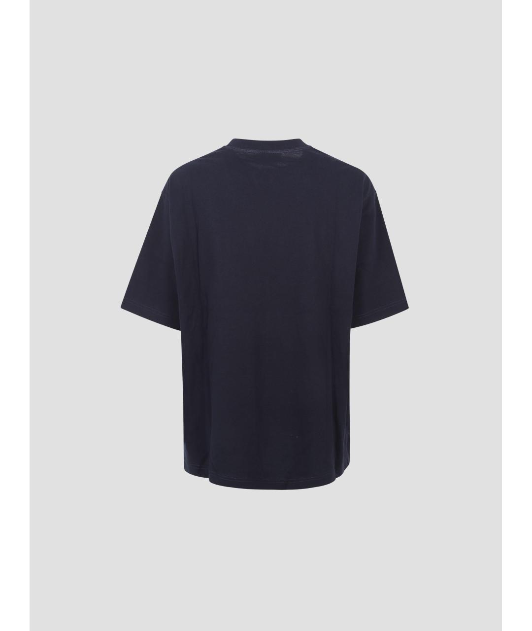 GUCCI Темно-синяя хлопковая футболка, фото 2