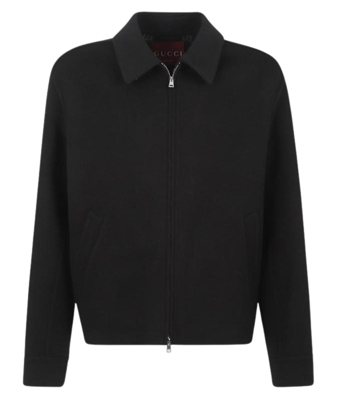 GUCCI Черная шерстяная куртка, фото 1