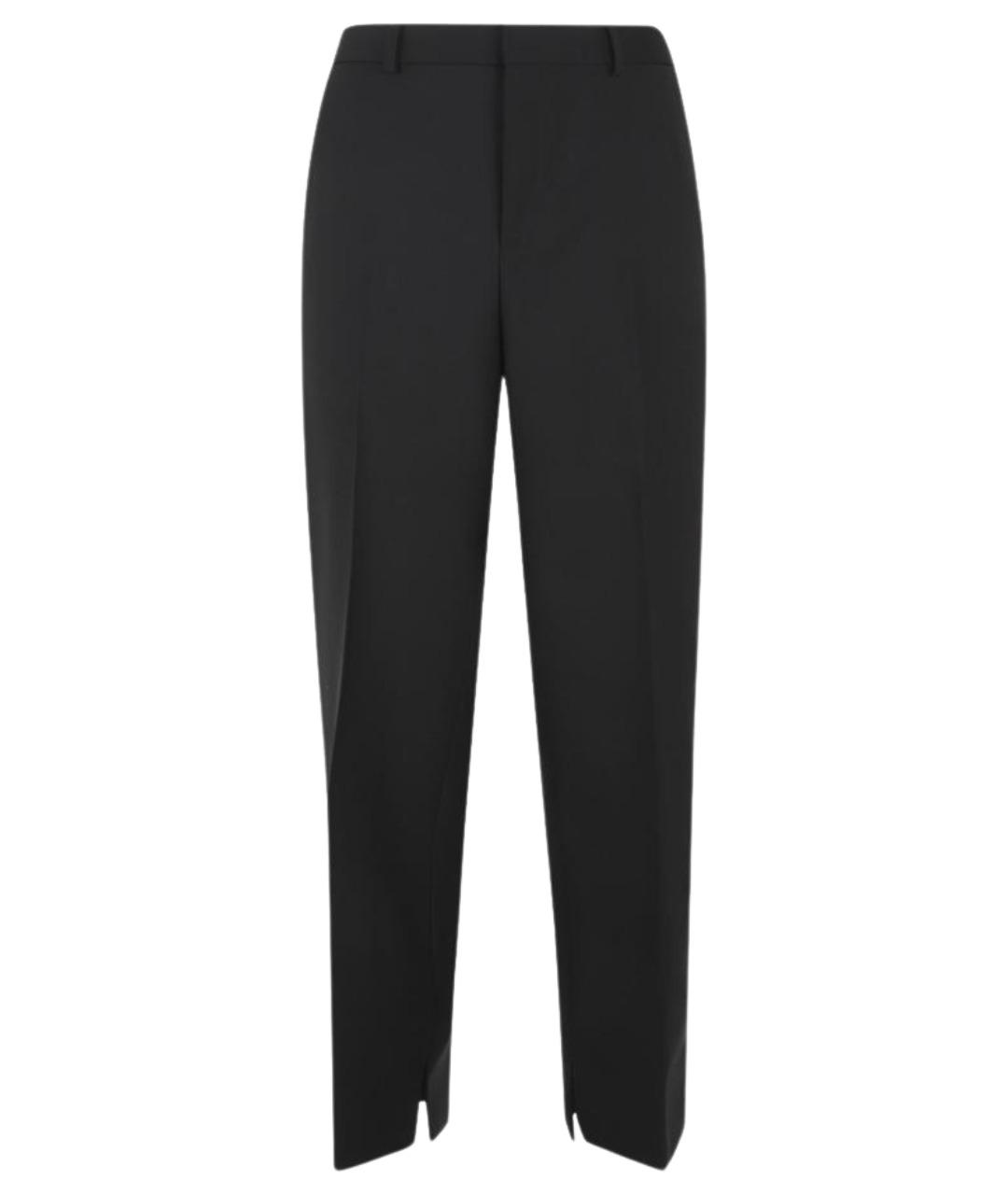 GUCCI Черные шерстяные повседневные брюки, фото 1