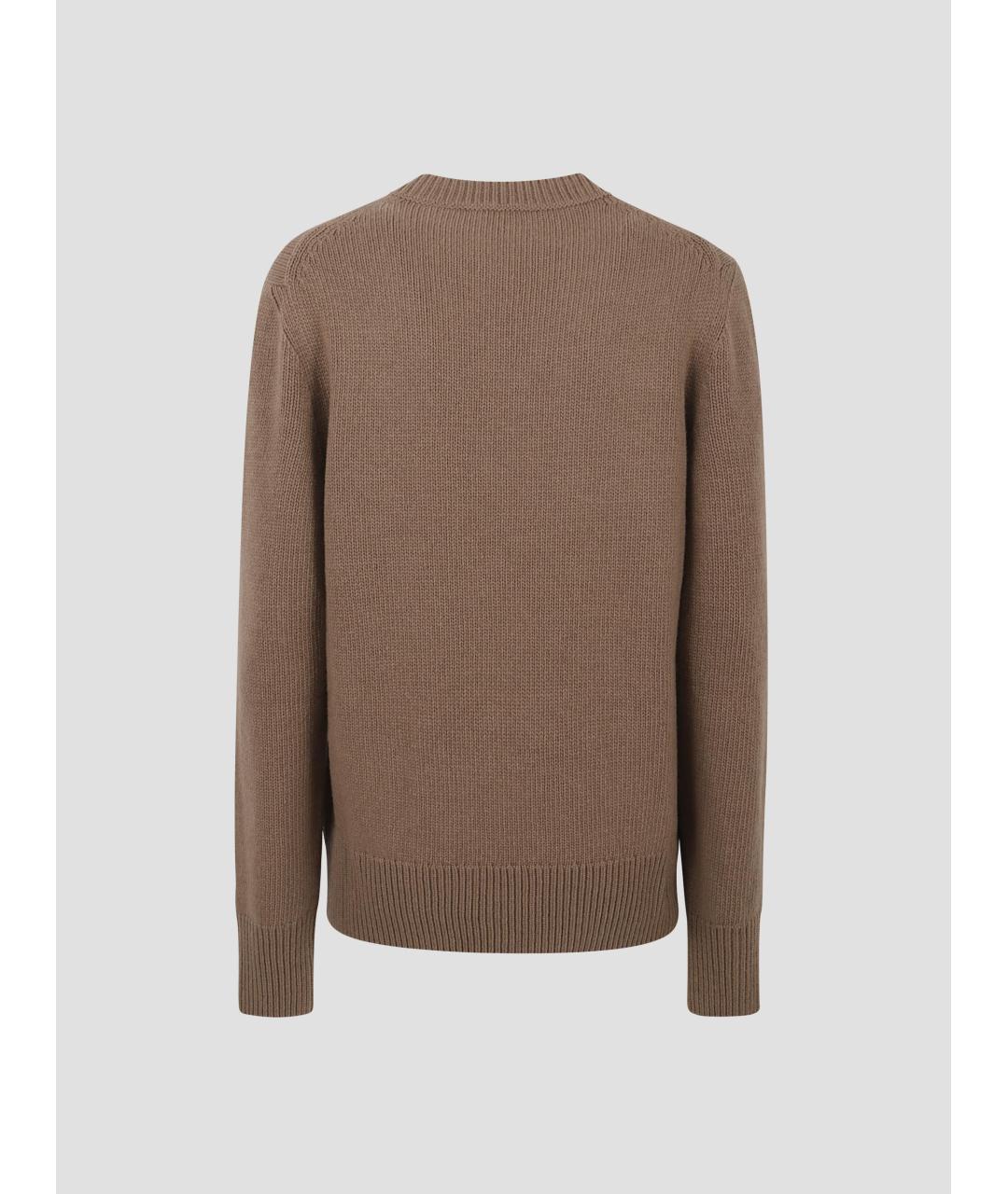 BURBERRY Коричневый шерстяной джемпер / свитер, фото 2