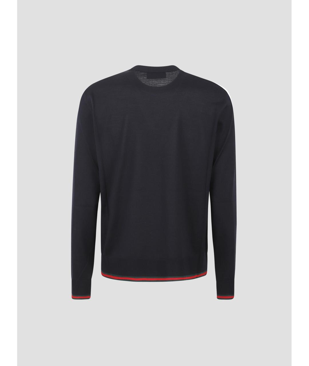 GUCCI Темно-синий шерстяной джемпер / свитер, фото 2