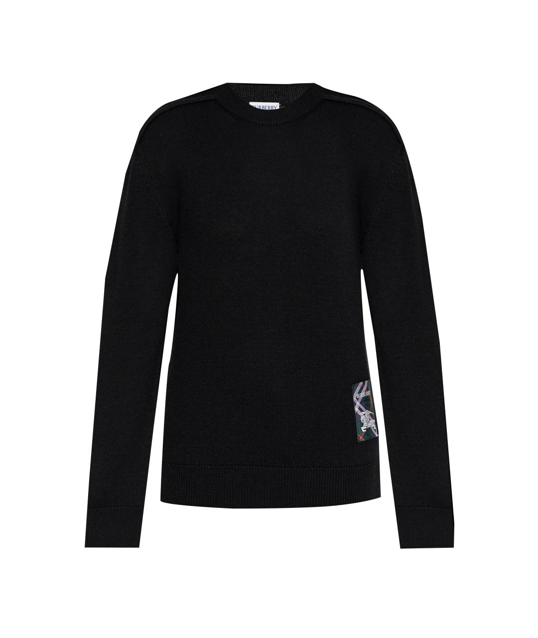 BURBERRY Черный шерстяной джемпер / свитер, фото 1