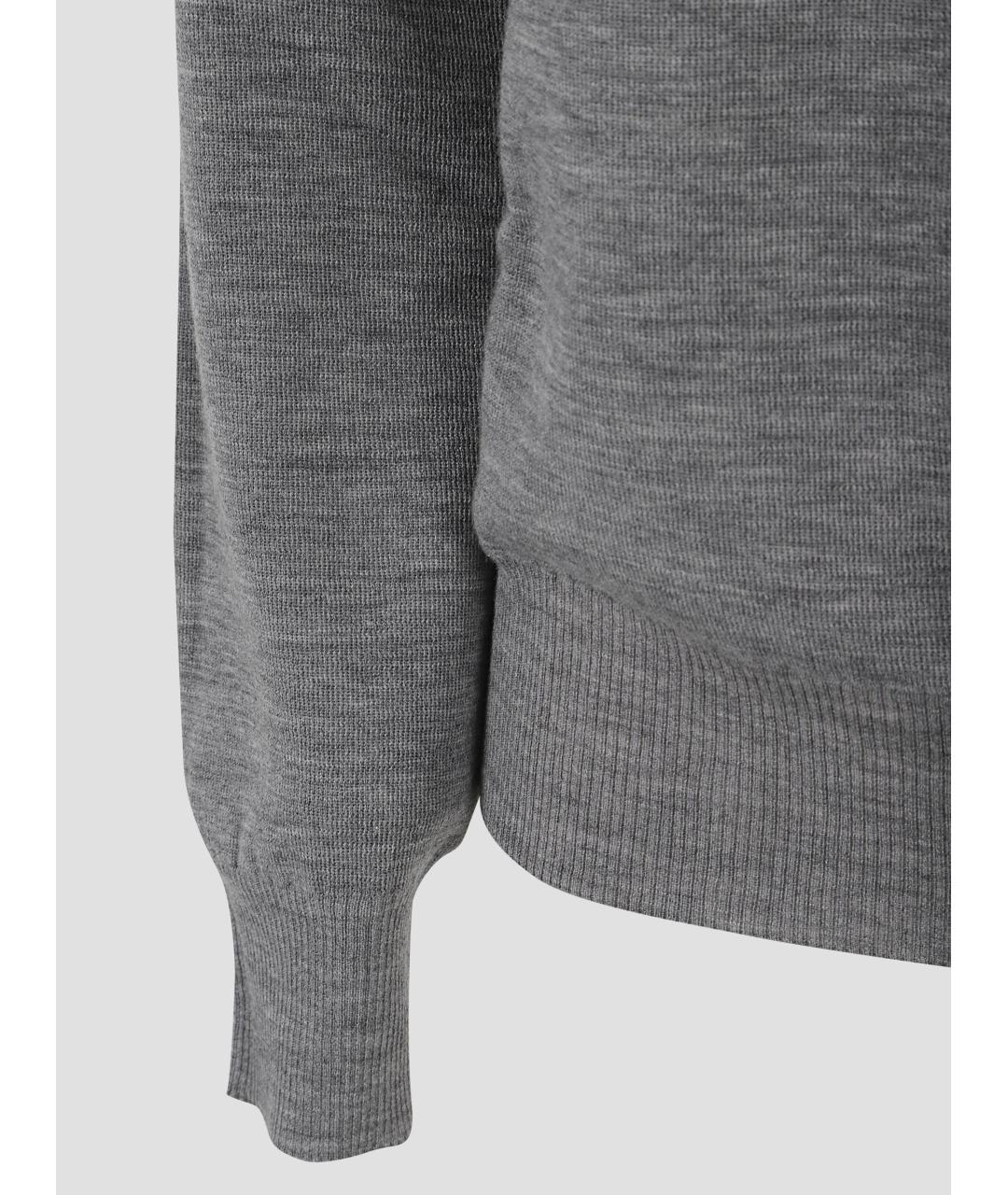 BURBERRY Серый шерстяной джемпер / свитер, фото 3