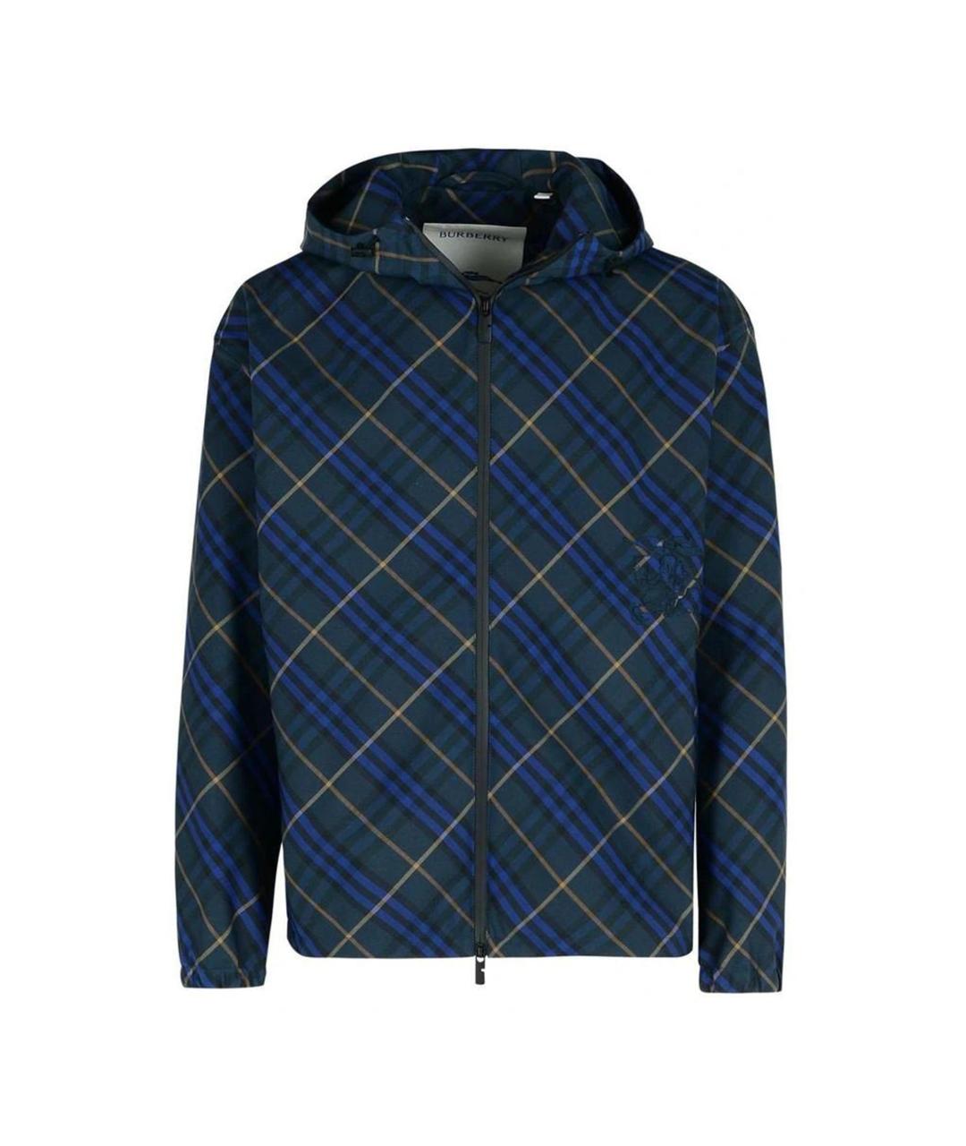 BURBERRY Темно-синяя полиэстеровая куртка, фото 1