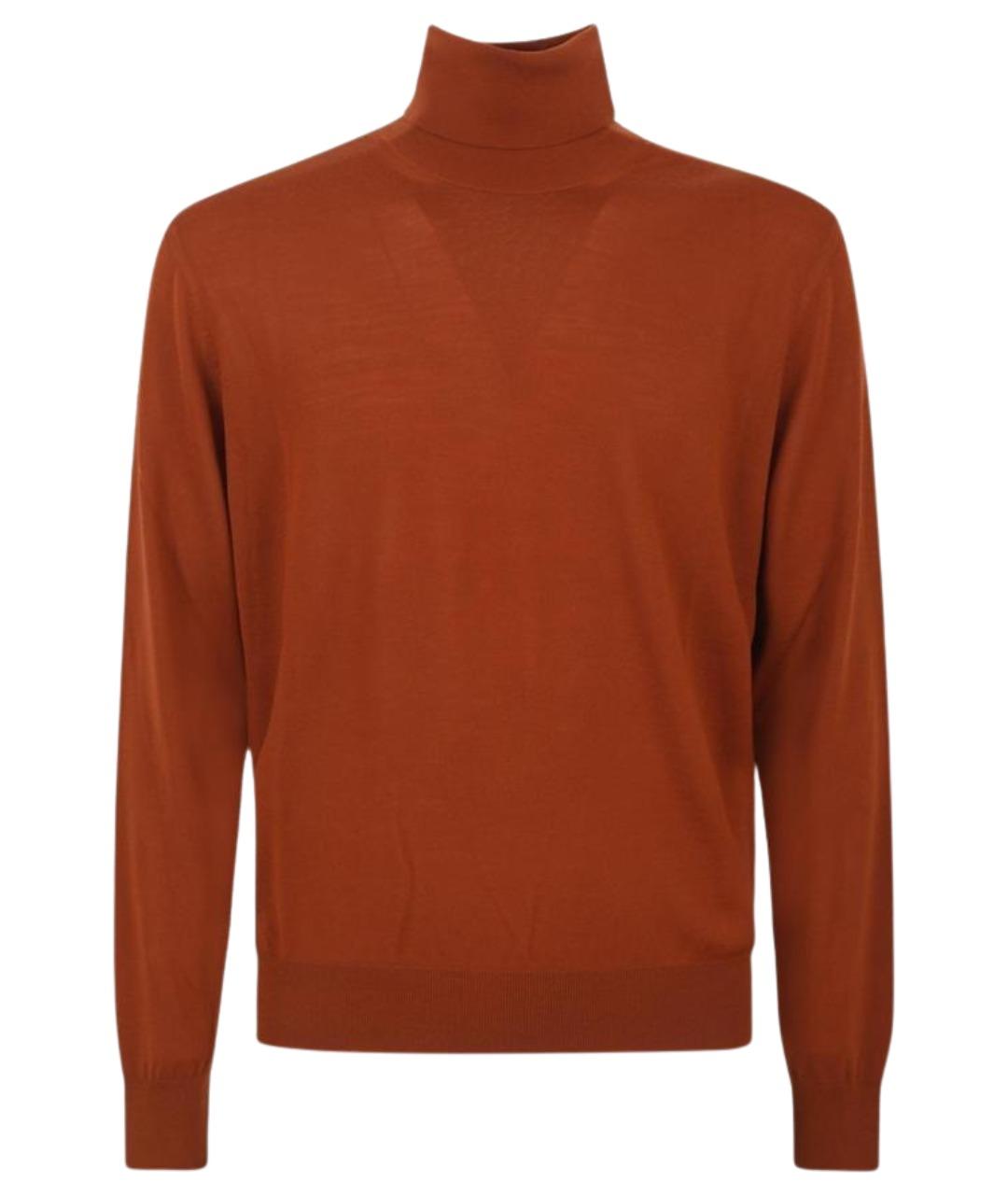 SAINT LAURENT Оранжевая шерстяная водолазка, фото 1
