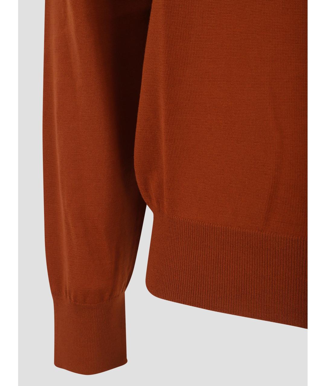 SAINT LAURENT Оранжевая шерстяная водолазка, фото 3