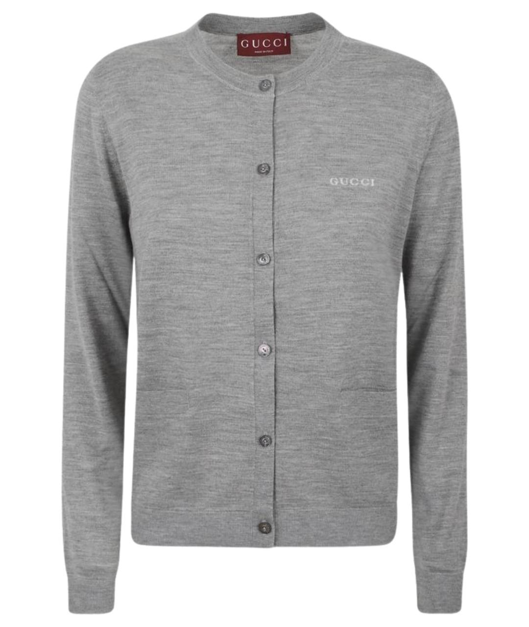 GUCCI Серый кашемировый кардиган, фото 1