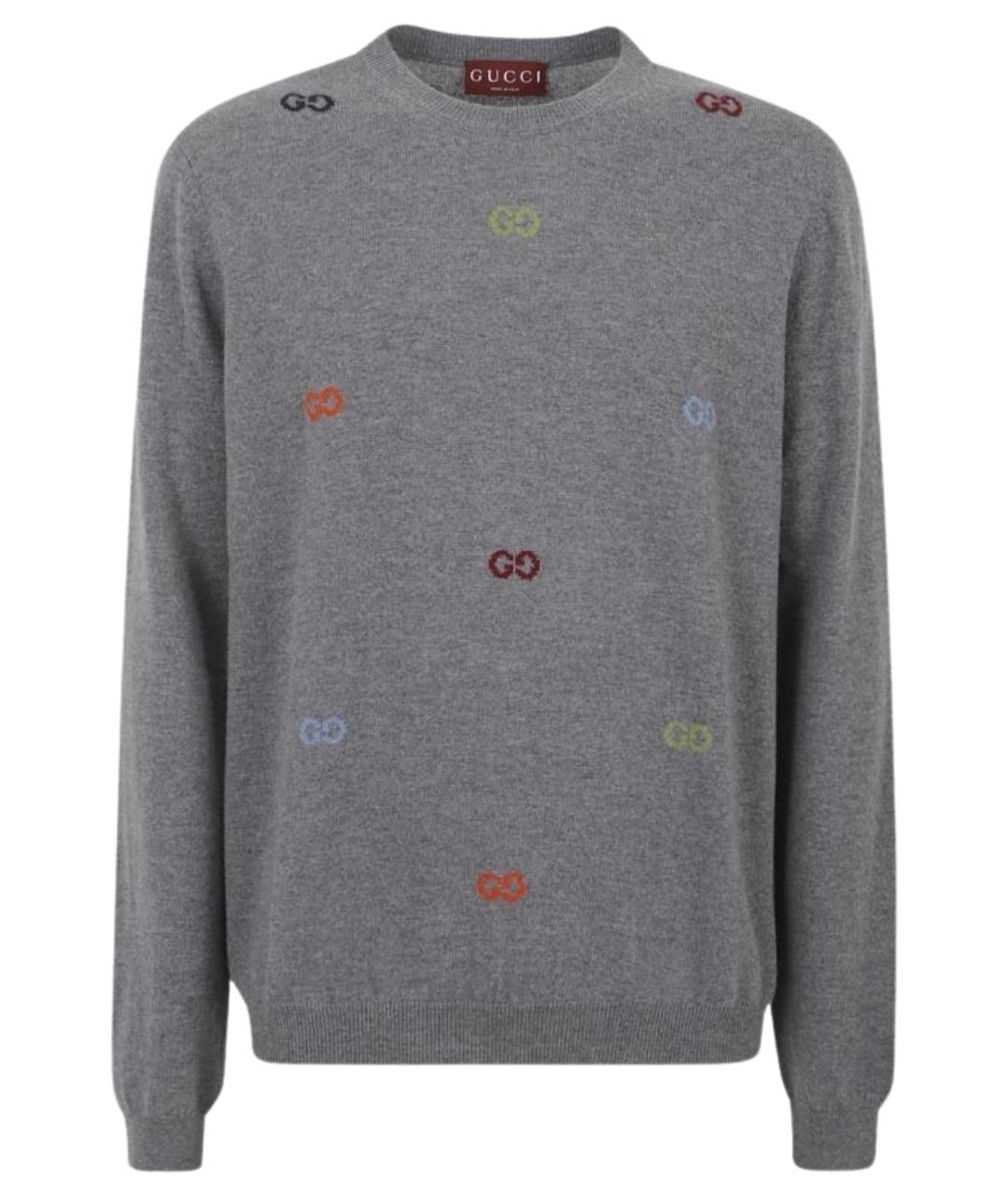 GUCCI Серый кашемировый джемпер / свитер, фото 1