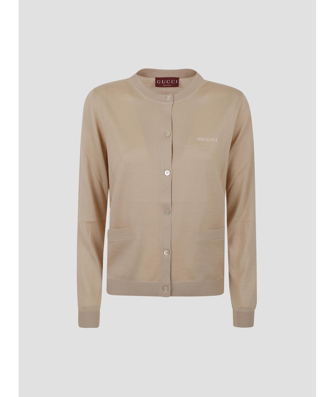 GUCCI Бежевый кашемировый кардиган, фото 4