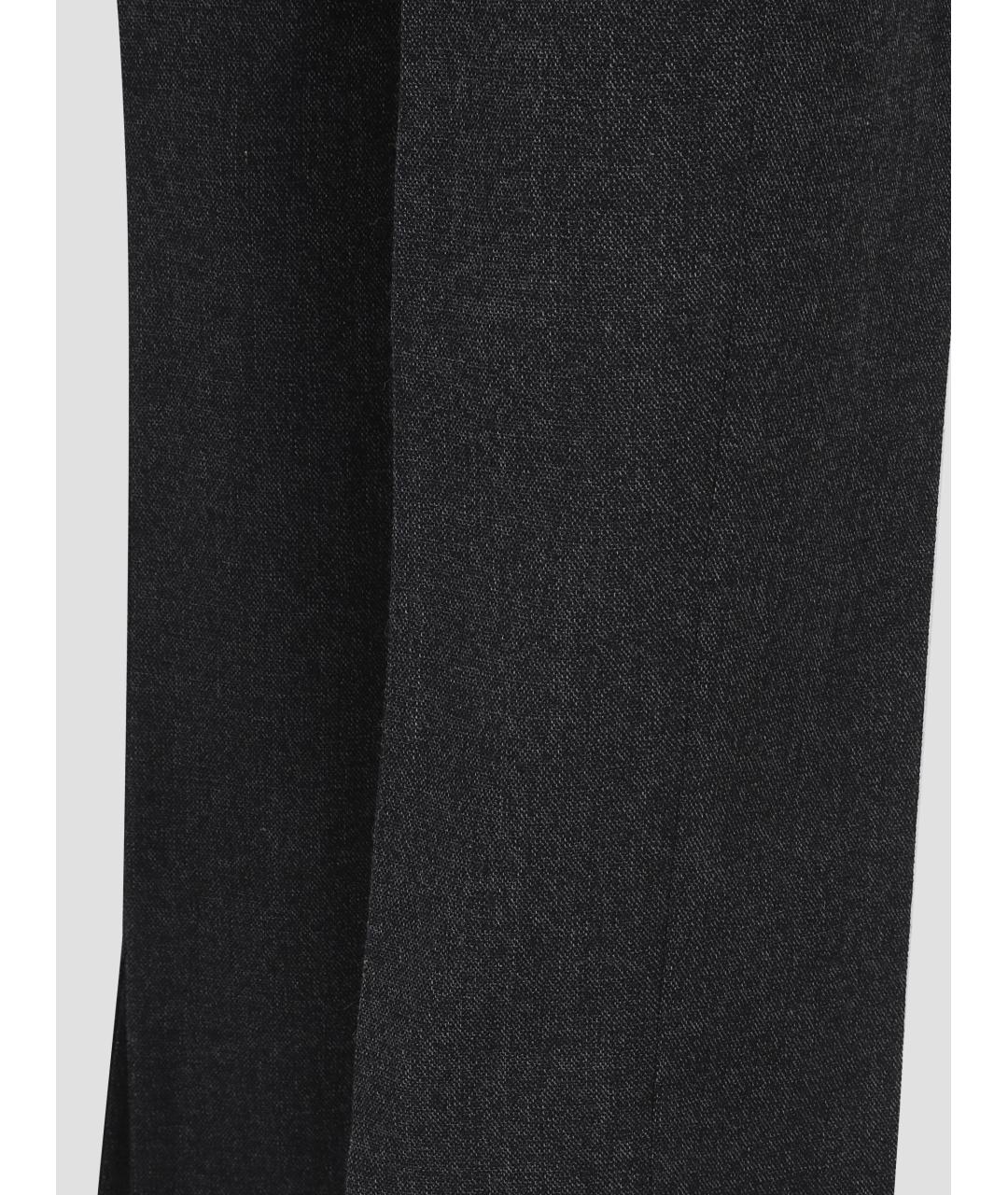 GUCCI Антрацитовые шерстяные повседневные брюки, фото 3