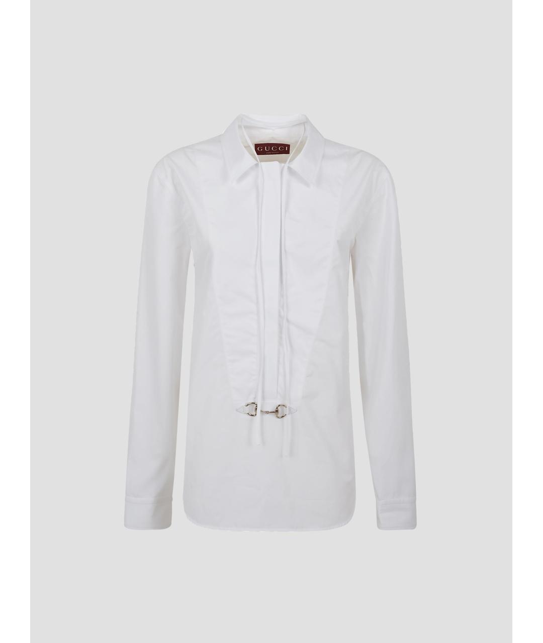 GUCCI Белая хлопковая рубашка, фото 4