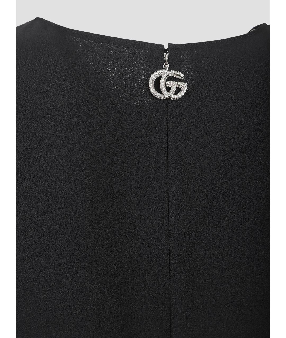 GUCCI Черное ацетатное повседневное платье, фото 3