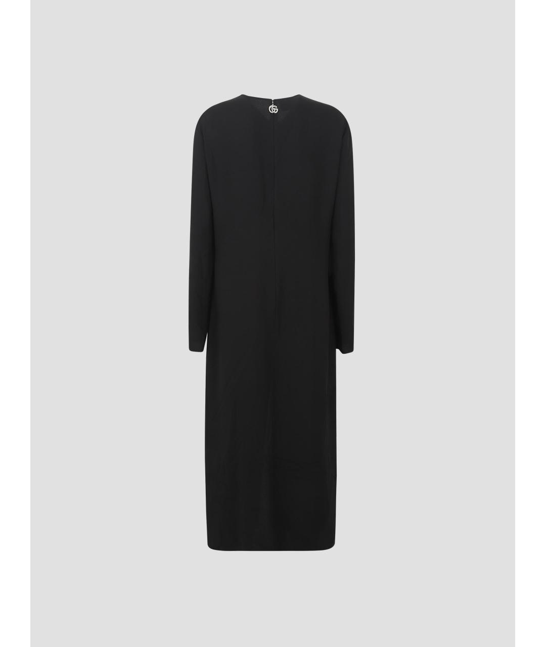 GUCCI Черное ацетатное повседневное платье, фото 2
