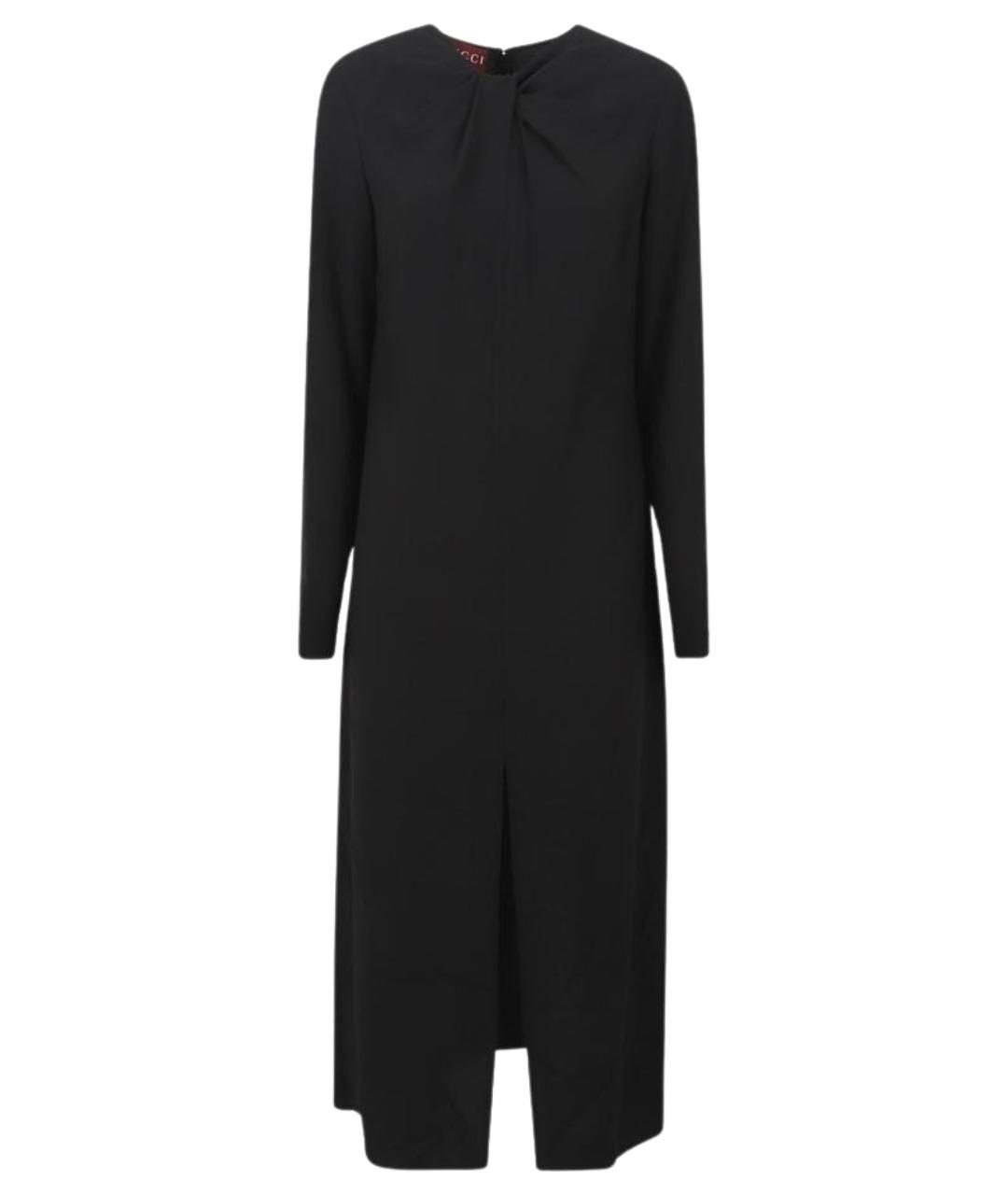 GUCCI Черное ацетатное повседневное платье, фото 1