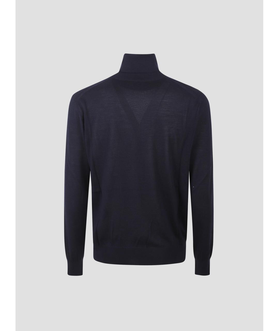 SAINT LAURENT Темно-синяя шерстяная водолазка, фото 2