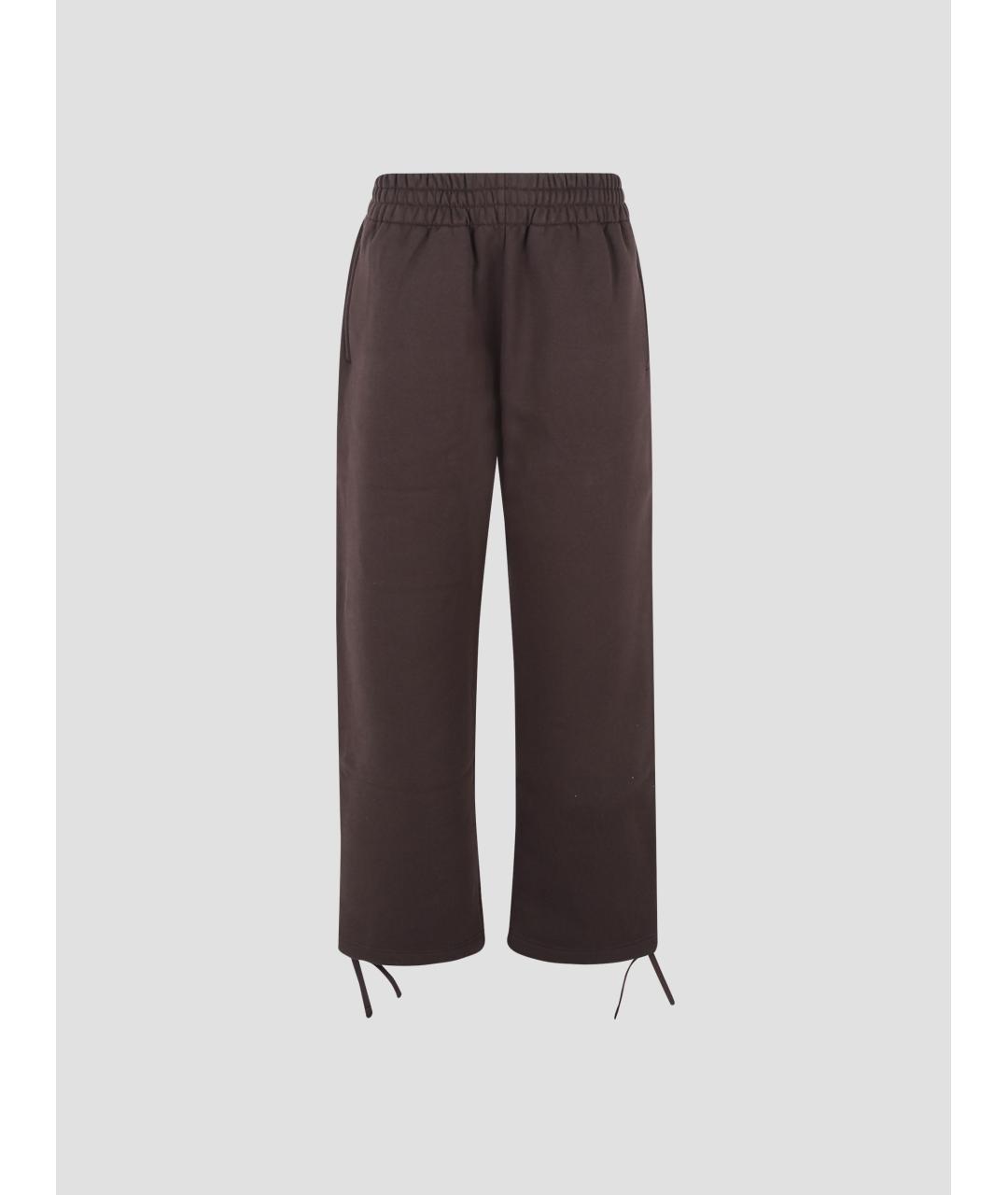 GUCCI Коричневые хлопковые повседневные брюки, фото 4