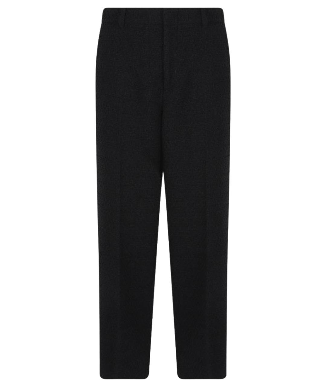 GUCCI Черные шерстяные прямые брюки, фото 1