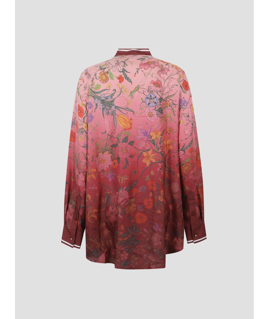 GUCCI Розовая шелковая рубашка, фото 2