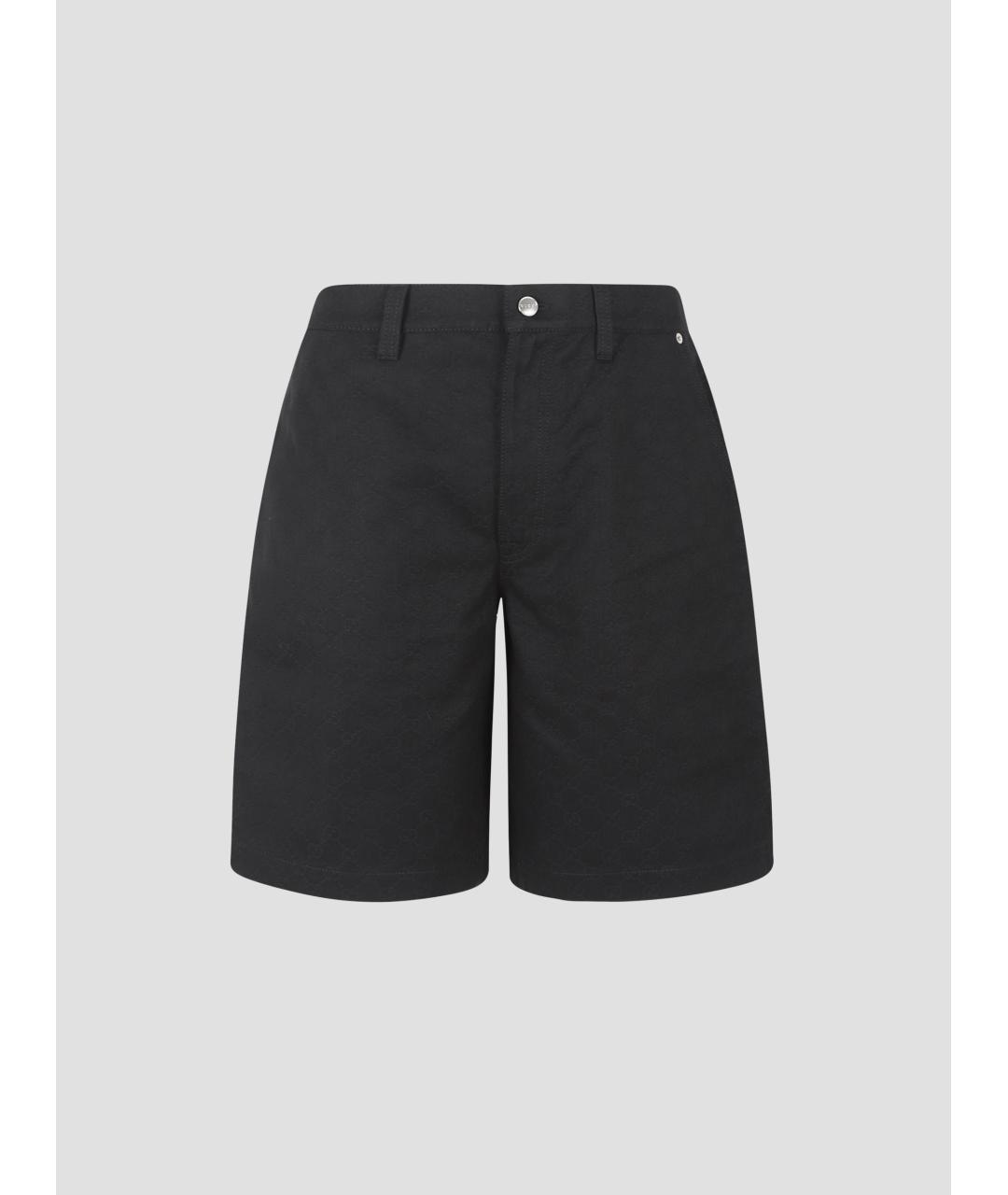 GUCCI Черные хлопковые шорты, фото 4