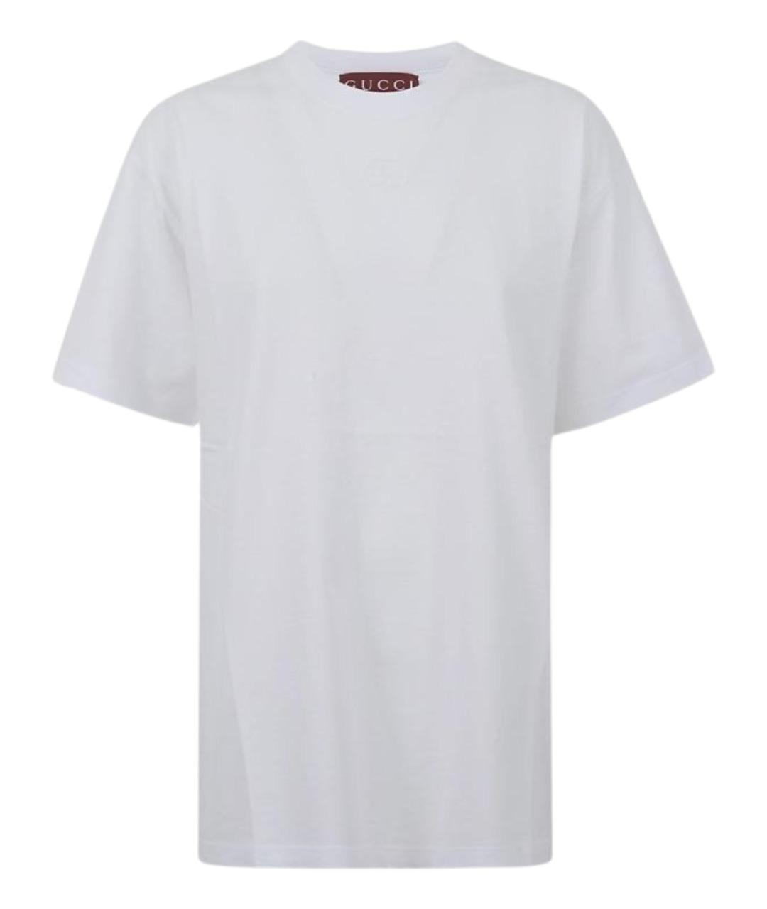 GUCCI Белая хлопковая футболка, фото 1