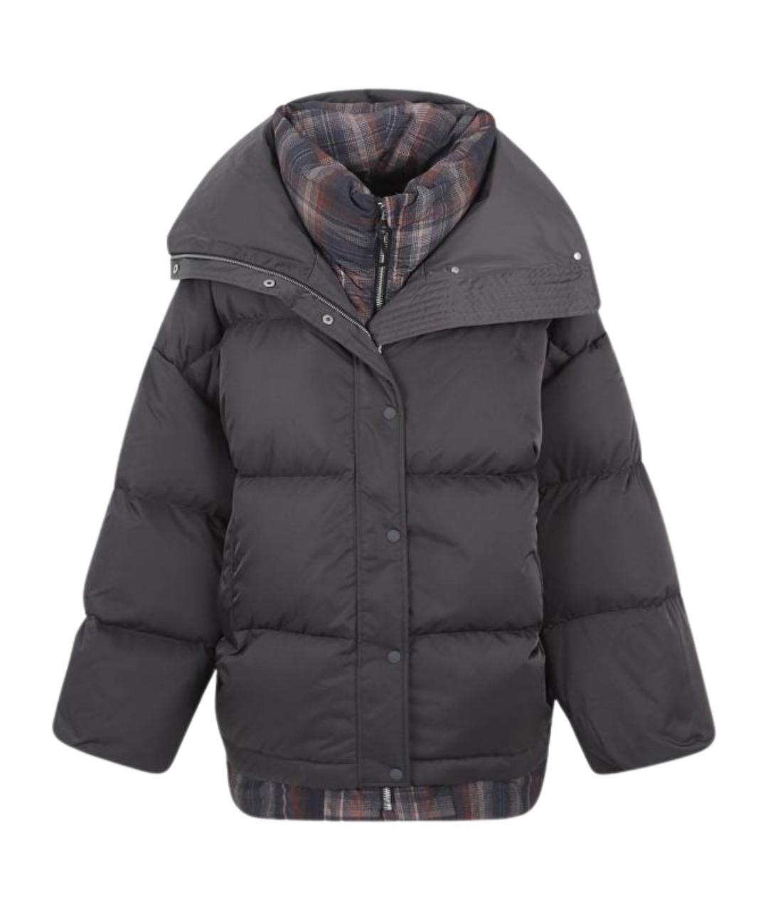 ACNE STUDIOS Серый полиэстеровый пуховик, фото 1