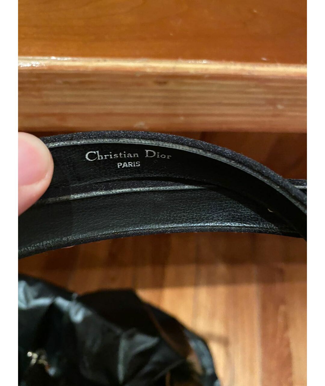 CHRISTIAN DIOR Черный ремень, фото 3