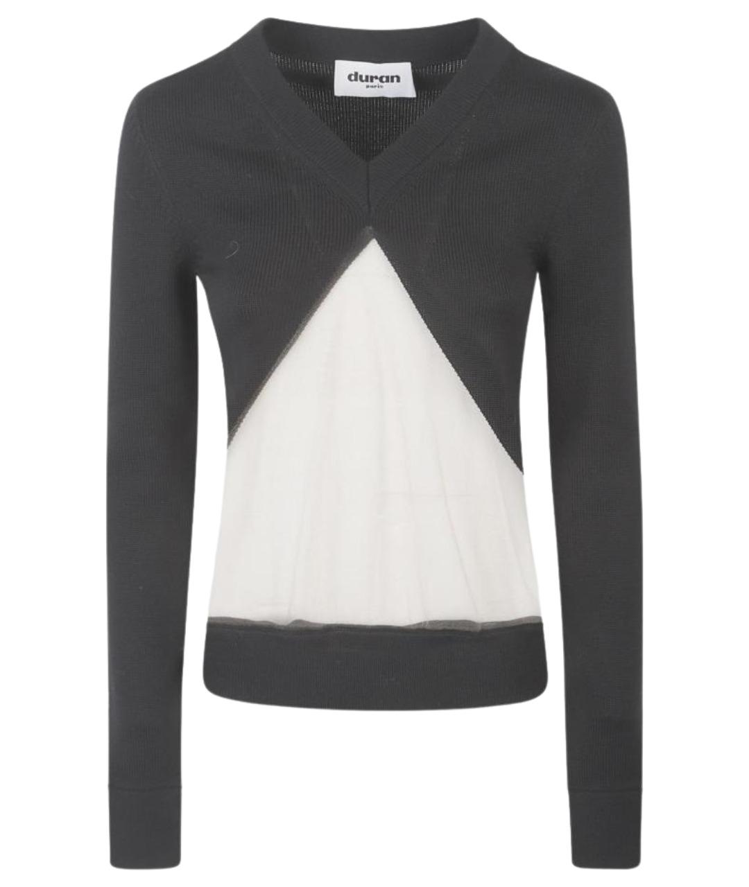 DURAN LANTIK Черный шерстяной джемпер / свитер, фото 1