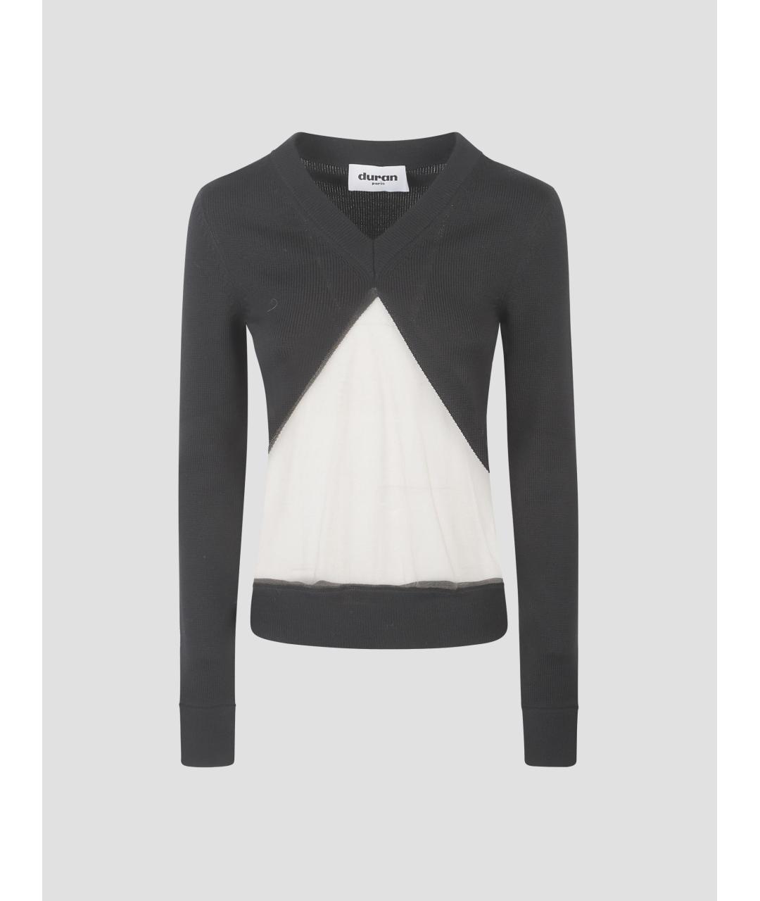 DURAN LANTIK Черный шерстяной джемпер / свитер, фото 4