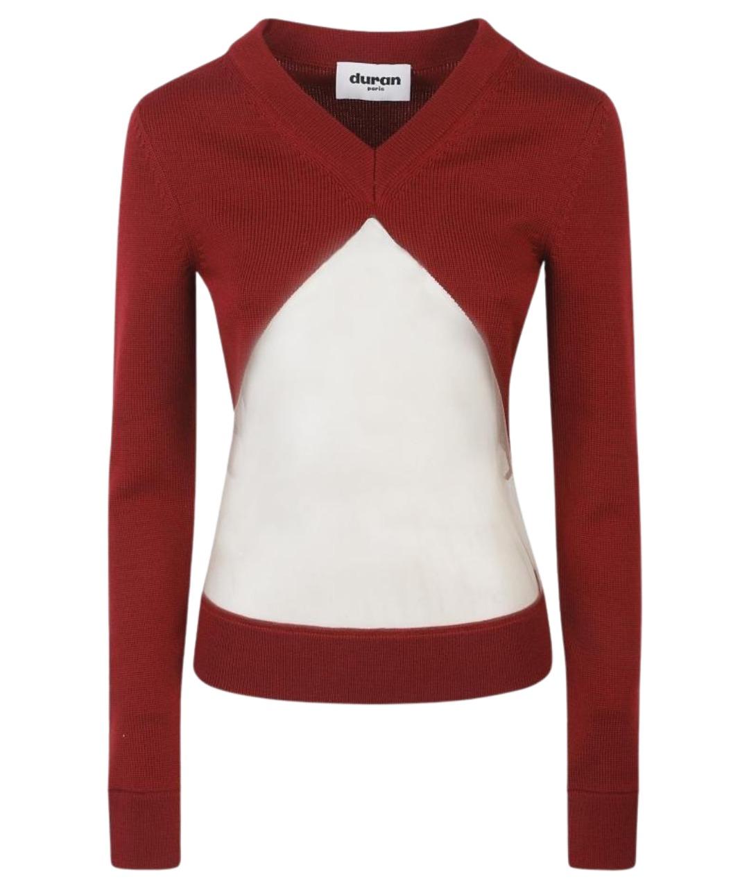DURAN LANTIK Бордовый шерстяной джемпер / свитер, фото 1
