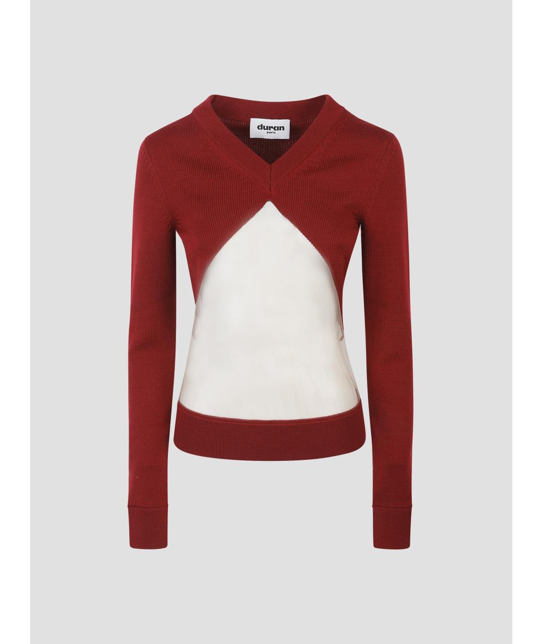 DURAN LANTIK Бордовый шерстяной джемпер / свитер, фото 4
