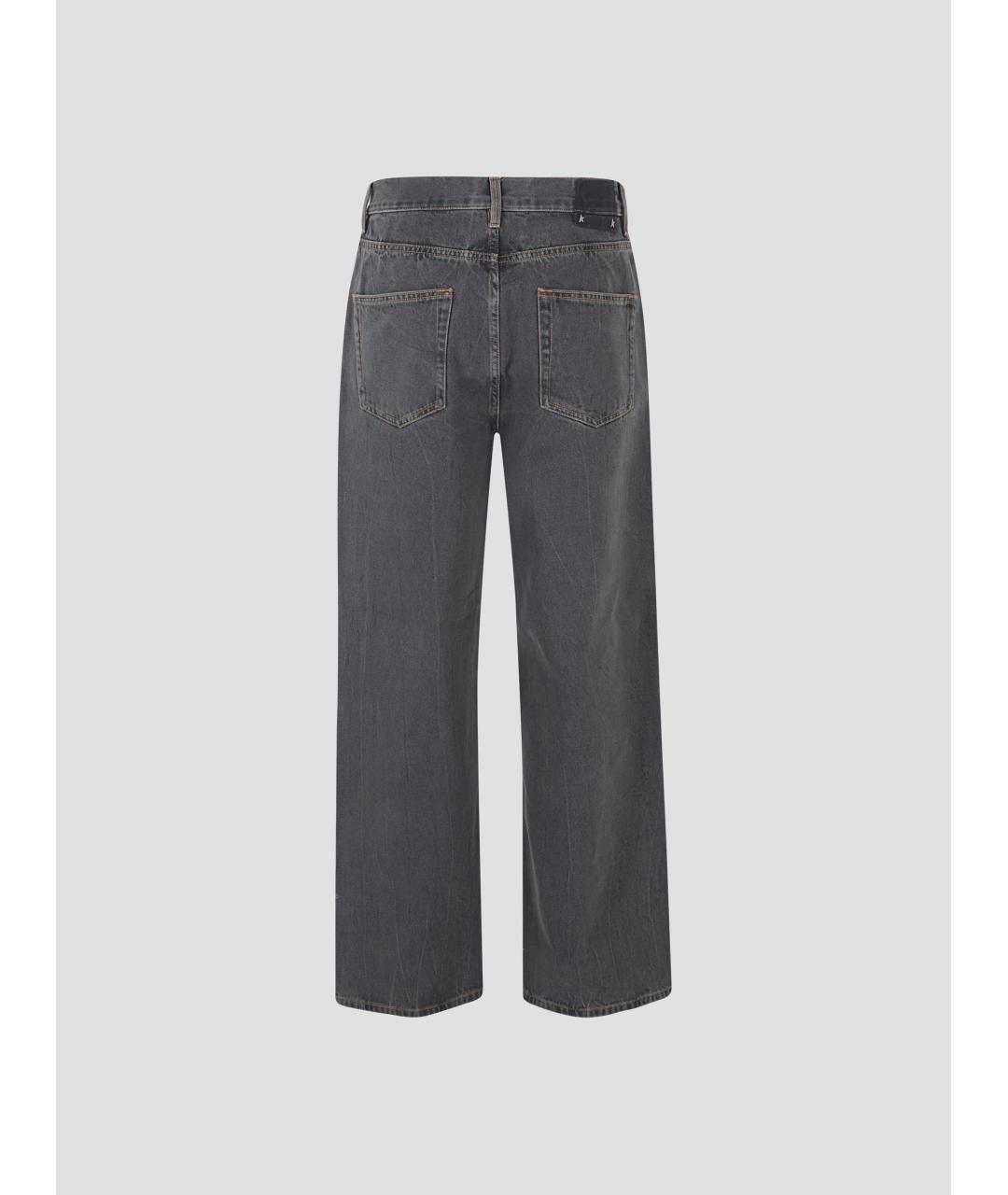GOLDEN GOOSE DELUXE BRAND Серые хлопковые прямые джинсы, фото 2