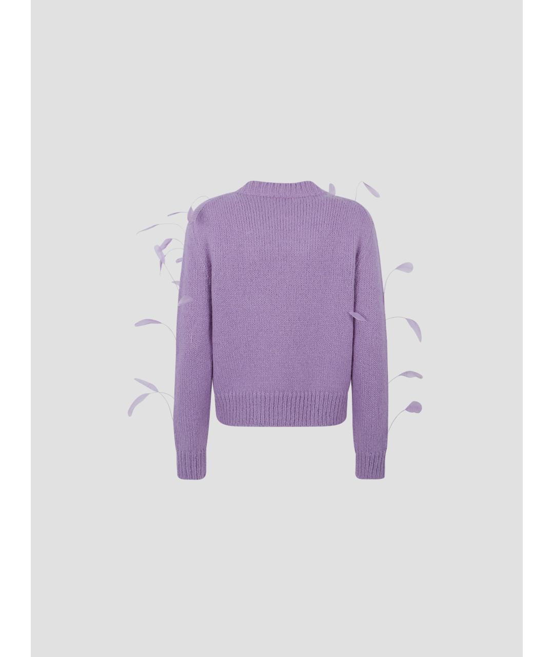 JIL SANDER Фиолетовый шерстяной джемпер / свитер, фото 2