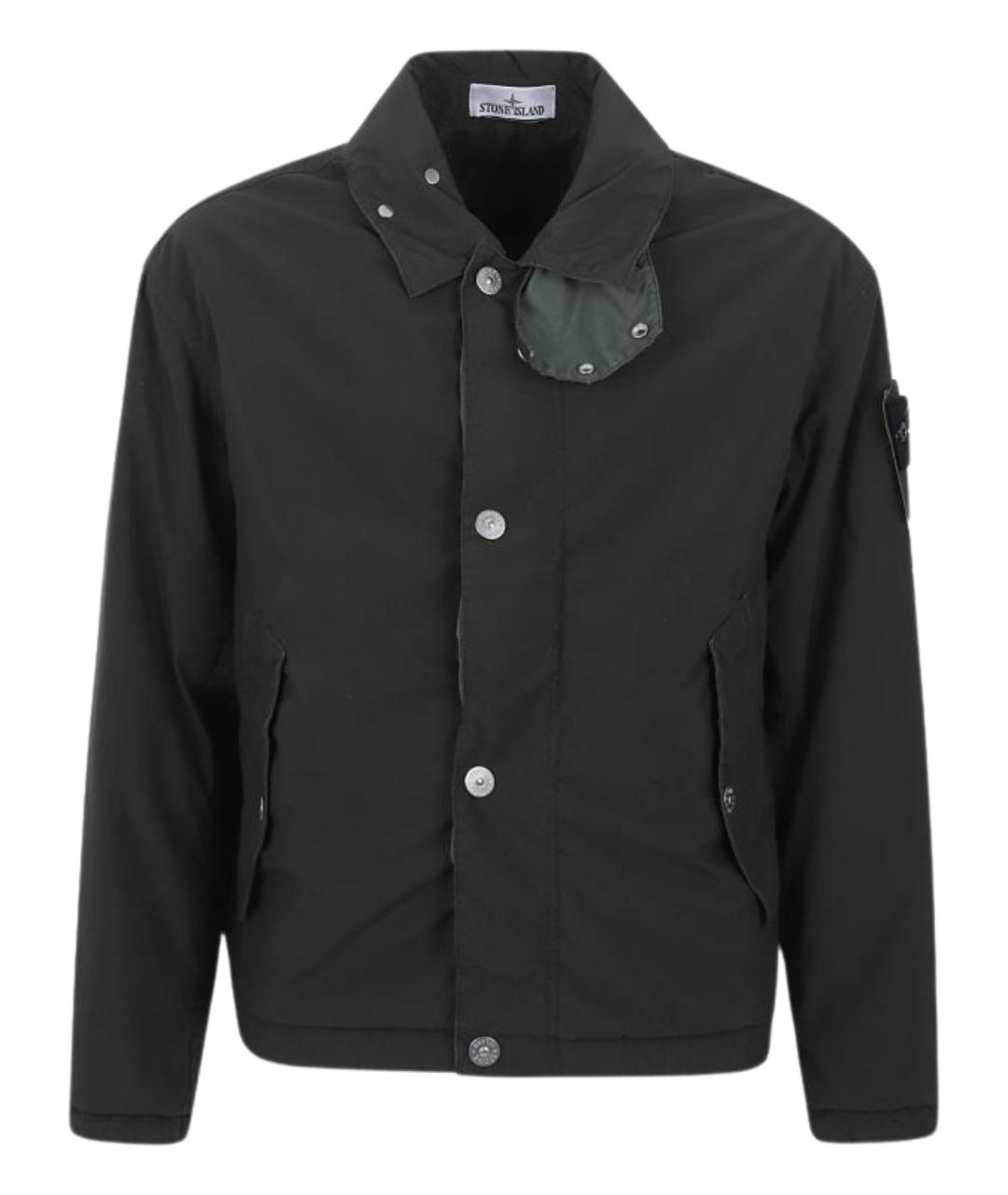 STONE ISLAND Зеленая полиэстеровая куртка, фото 1