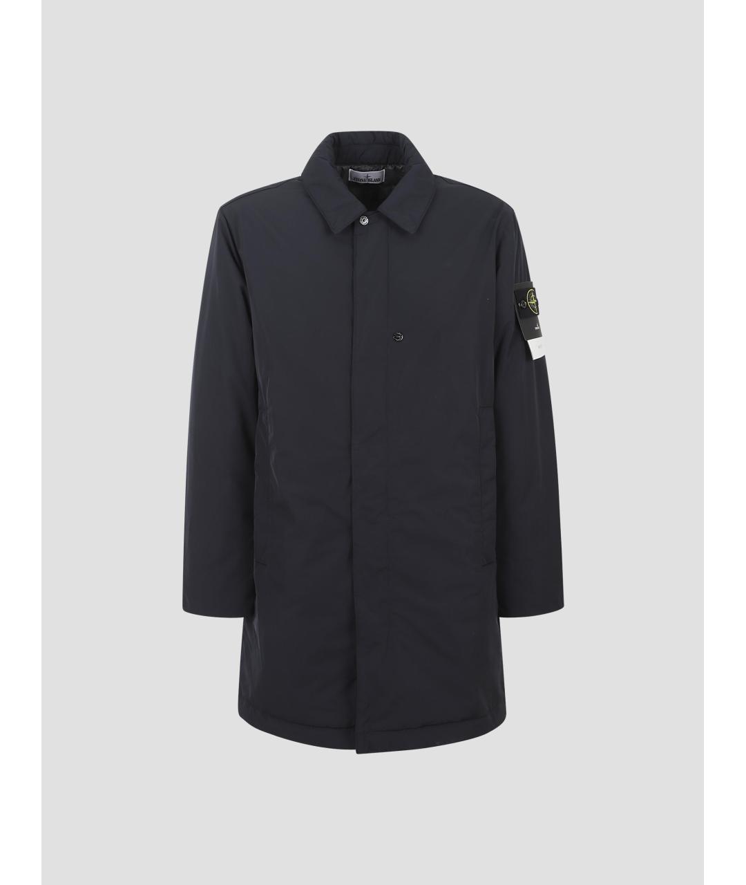 STONE ISLAND Темно-синяя полиэстеровая парка, фото 4