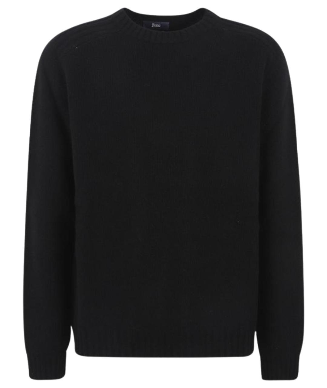 HERNO Черный шерстяной джемпер / свитер, фото 1