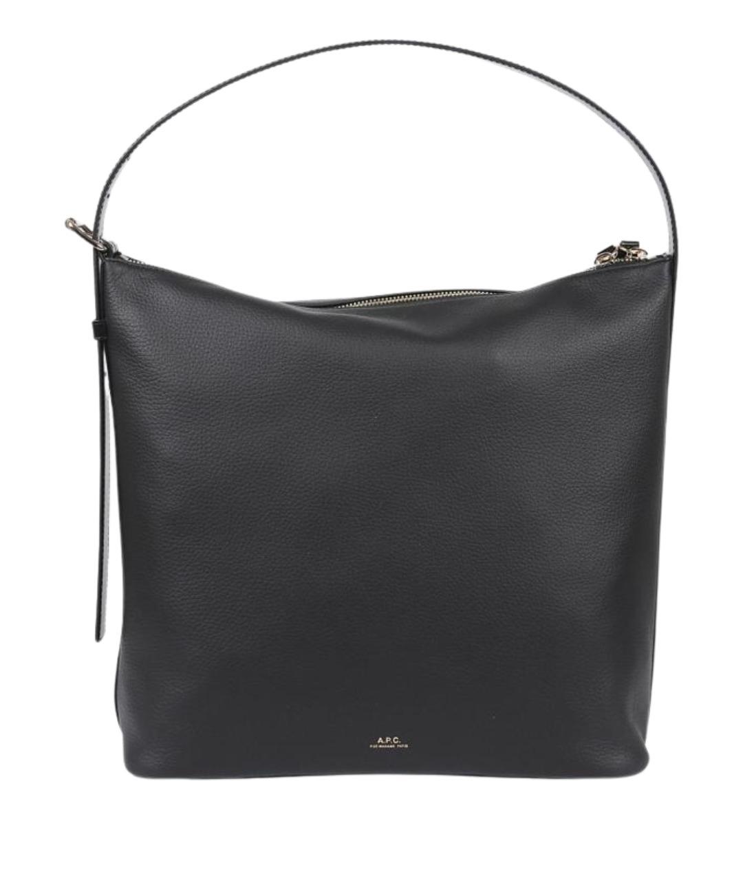 A.P.C. Черная кожаная сумка через плечо, фото 1