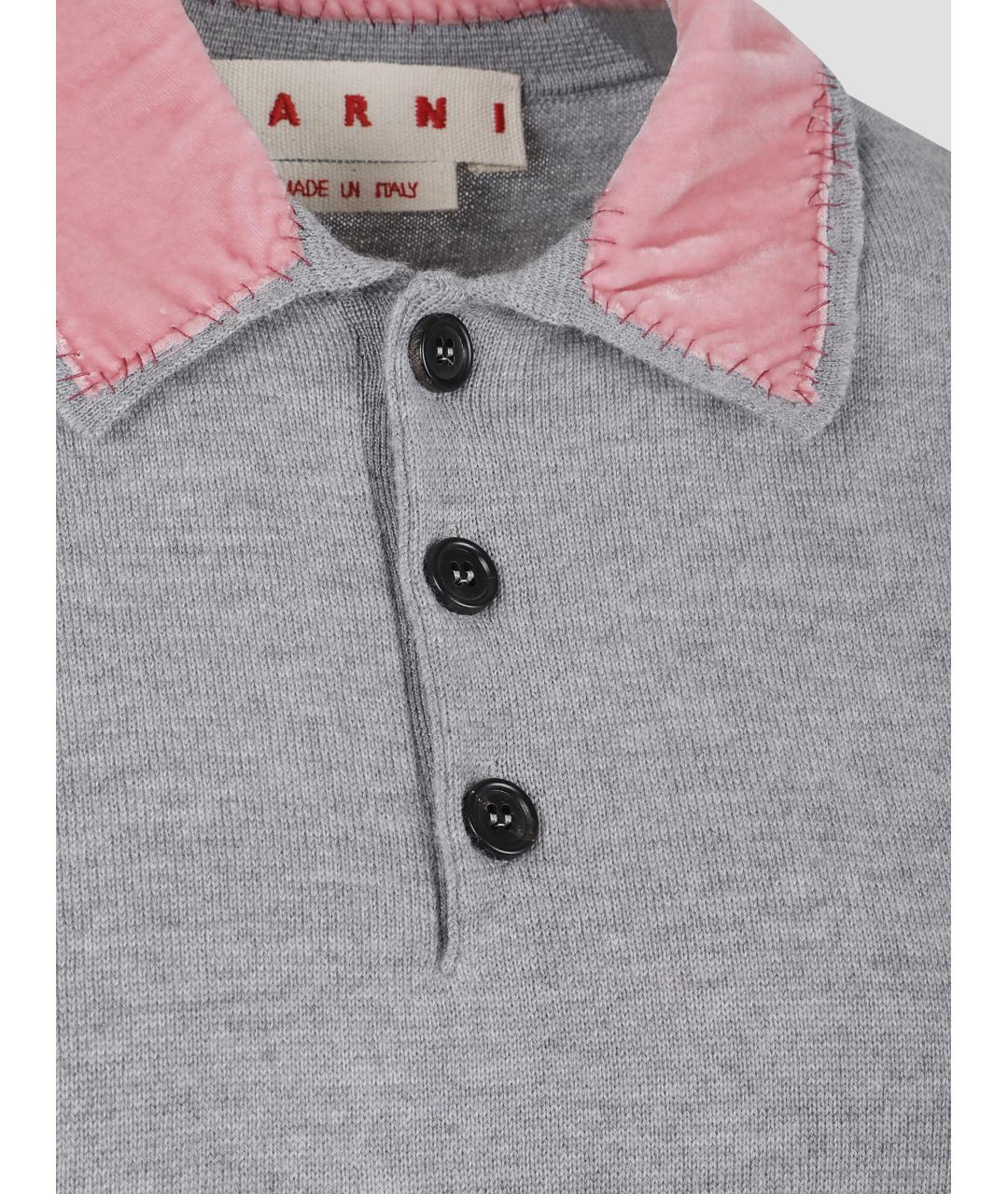 MARNI Серый шерстяной джемпер / свитер, фото 3