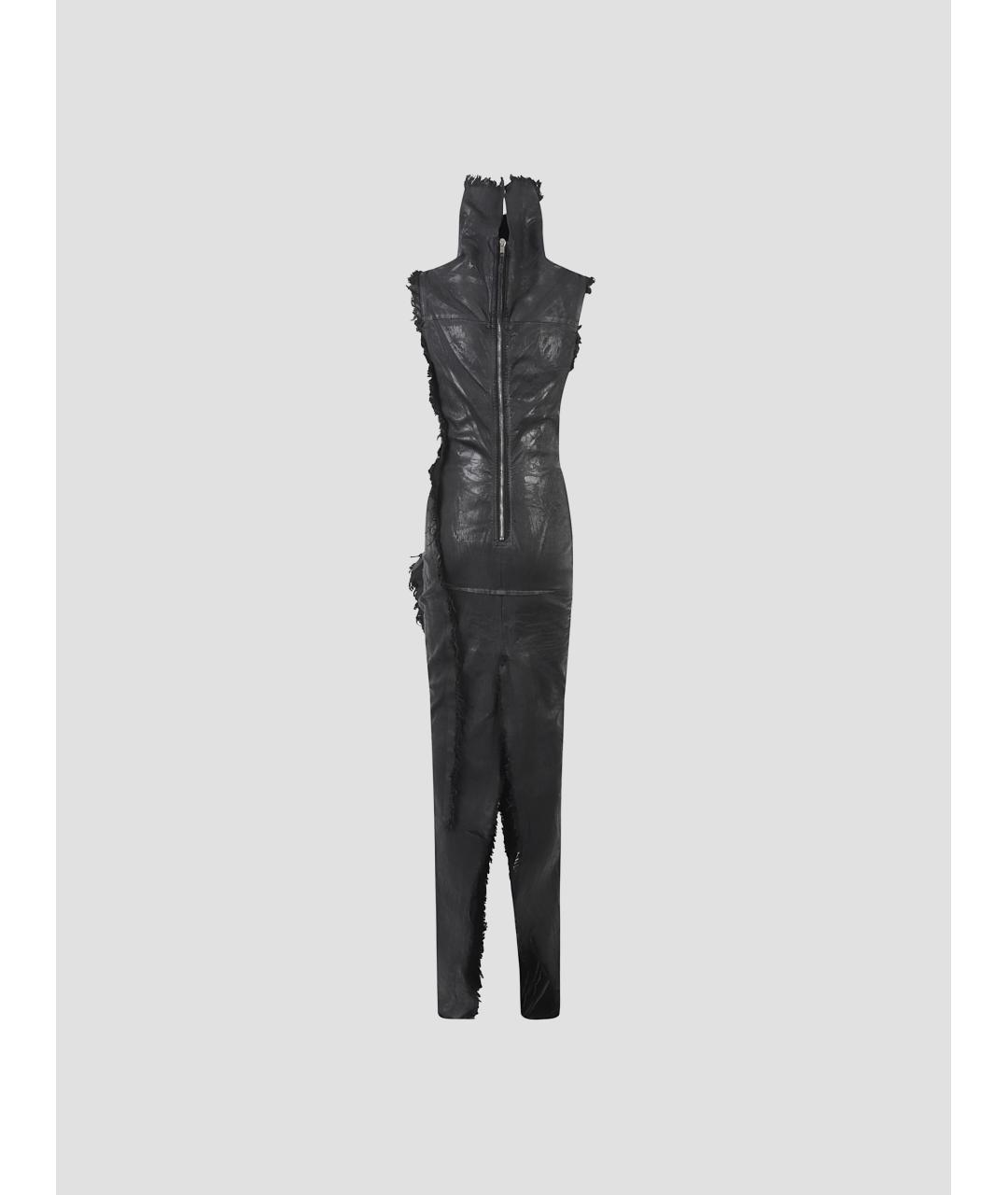 RICK OWENS Черное хлопковое платье, фото 2